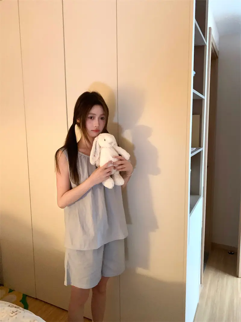 순수면 블라우스 팬츠 홈웨어 세트 상세 이미지 4