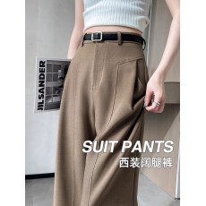 批发阔腿裤女秋冬2026新款高腰梨形身材裤子休闲直筒<b class='q'>西装</b>裤高级感垂感