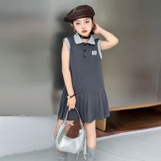批发<b class='q'>女</b><b class='q'>童</b>连衣裙夏季2026新款洋气<b class='q'>童</b>装女大童jk百褶裙儿童无袖背心裙潮