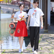批发情侣装青少年啦啦队演出服中国风表演服初高中学生运动服装