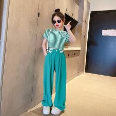 批发<b class='q'>女童</b>夏<b class='q'>装</b><b class='q'>套装</b>2026新款夏季儿童洋气时髦女孩<b class='q'>短袖</b>阔腿裤两件套薄款