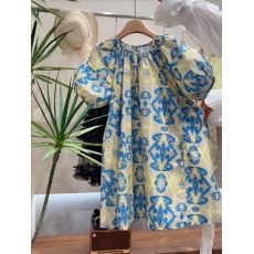 批发<b class='q'>女童</b>夏<b class='q'>季</b>连衣裙2026夏季韩版洋气小女孩碎花泡泡袖中长裙儿童裙子