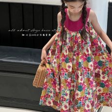批发韩国童装女童<b class='q'>连衣裙</b>夏装新款2026儿童碎花裙子大童女孩无袖<b class='q'>背心裙</b>