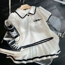 批发女童<b class='q'>套装</b>夏装儿童jk制服<b class='q'>套装</b>女2026新款韩版短袖百褶裙<b class='q'>休闲</b>两件套