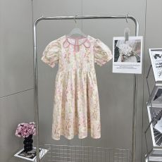 批发女童夏季连衣裙2026新款田园风灯笼袖中大童碎花裙子女<b class='q'>儿童</b>公主裙