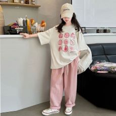 批发女童运动<b class='q'>套装</b>2026夏季新款时尚网红儿童<b class='q'>休闲</b>宽松吸汗短袖裤子夏装