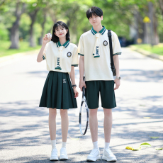 批发大量 实拍情侣装短袖初高中生运动会学院风学生<b class='q'>班</b><b class='q'>服</b><b class='q'>定制</b>套装