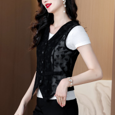 批发马甲女2026<b class='q'>夏</b>季薄款时尚V领修身显瘦坎肩设计感气质宽松版