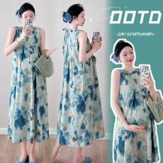 批发实拍大货爆款~新款盐系轻熟风时尚减龄高品质水墨画连衣裙