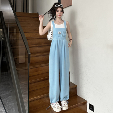 批发韩版时尚百搭贴标<b class='q'>背带裤</b>女装2025春季新款气质高腰显瘦阔腿连体裤