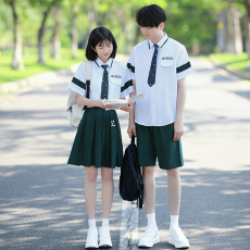 批发大量有货  实拍情侣装<b class='q'>衬衫</b>毕业服学生班服套装jk制服女69 男60
