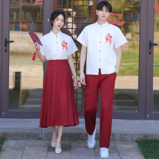 批发实拍情侣中式国风表演汉服高中生毕业班服国学服合唱朗诵<b class='q'>唐装</b>