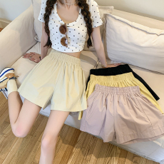 批发实拍天丝<b class='q'>糖果</b><b class='q'>色</b>工装阔腿短裤女2025夏季辣妹风高腰宽松小个子热裤