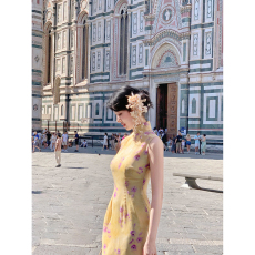 批发2026新款改良版旗袍中式复古风<b class='q'>舞台</b>演出长款日常可穿高级感旗袍裙