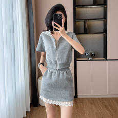 批发2026年夏季新款时尚简约ins风休闲显瘦百搭减龄<b class='q'>女</b>套装