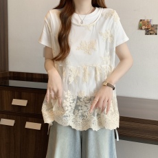 批发实拍实价 大码胖MM韩系田园风宽松型罩衫叠穿马甲上衣