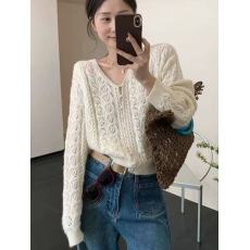 批发高级感镂空防晒毛针织衫<b class='q'>女</b>春季2025年新款上衣短款空调衫