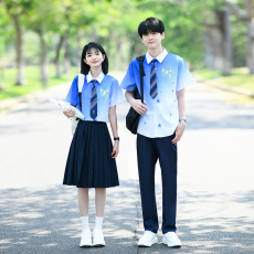 批发大量 情侣装短袖初高中生运动会学院风学生<b class='q'>班</b><b class='q'>服</b><b class='q'>定制</b>套装