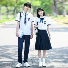 批发大量 情侣装短袖初高中生运动会学院风学生<b class='q'>班</b><b class='q'>服</b><b class='q'>定制</b>套装