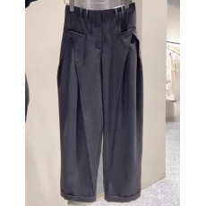 批发深灰色高腰遮肉薄款西装裤女2026年春夏新款定制款小众设计休闲裤