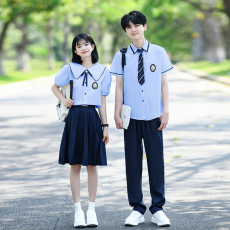 批发大量 情侣装短袖初高中生运动会学院风学生<b class='q'>班</b><b class='q'>服</b><b class='q'>定制</b>套装