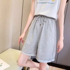 批发实拍  6535鱼鳞 夏季新款韩版宽松运动卷边休闲短裤女