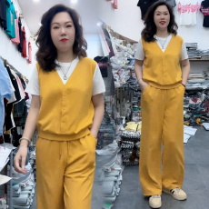 批发官图  含棉休闲套<b class='q'>装</b>女2026夏季新款假两件短袖<b class='q'>t</b><b class='q'>恤</b>直筒<b class='q'>裤</b>两件套潮