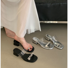 批发2025法式小众高级感水钻透明拖鞋仙女鞋子新款夏季外穿凉拖凉鞋