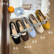 批发复古玛丽珍鞋2025春季法式气质优雅绒面圆头浅口内增高芭蕾单鞋