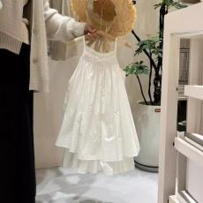 批发2025春夏新款韩国<b class='q'>女童</b>连<b class='q'>衣裙</b>春秋款童装宝宝公主长裙子白色吊带裙