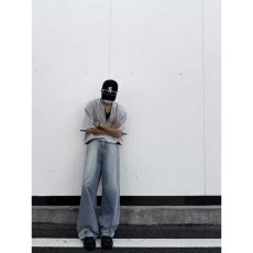 批发黑色半拉链<b class='q'>嘻哈</b>t恤男夏季设计感cleanfit短袖美式高街重磅五分袖