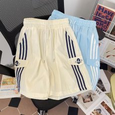 批发百搭新款流行无品牌气质美式<b class='q'>复古</b>松紧腰宽松夏季五分裤男<b class='q'>日系</b>潮流