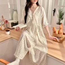 批发云朵棉长袖月子裙待产裙孕妇连衣裙产后哺乳裙月子服家居+哺乳