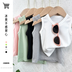 批发女童背心2025<b class='q'>夏</b>季薄款外穿无袖镂空吊带中小童内搭内宝宝洋气上衣