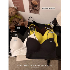 批发实拍~<b class='q'>夏</b>季多巴胺内搭性感吊带背心女修身美背抹胸外穿裹胸女