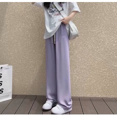 批发冰丝阔腿裤女夏季高腰垂感2025新款<b class='q'>雪纺</b>直筒裤高级感小个子西装裤