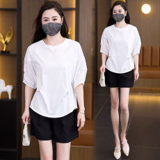 批发2025夏季新款大码女装T恤时尚胖妹妹宽松遮肚子减龄百搭短袖上衣