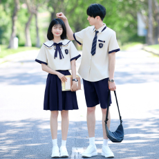 批发大量有货 实拍情侣装<b class='q'>衬衫</b>毕业服学生班服套装jk制服女72 男60