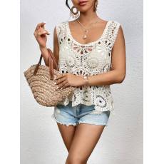 批发外贸新品亚马逊ebay速卖通编织镂空背心上衣