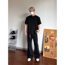 批发刺绣暗纹短袖t恤男女夏季百搭休闲衣服新中式国风潮半袖上衣