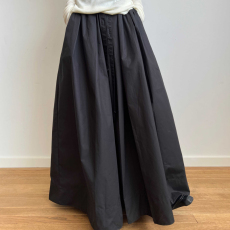 批发2026年夏季新款百搭气质宽松<b class='q'>拖地</b>A字型中<b class='q'>长裙</b>宽松大摆裙黑色伞裙