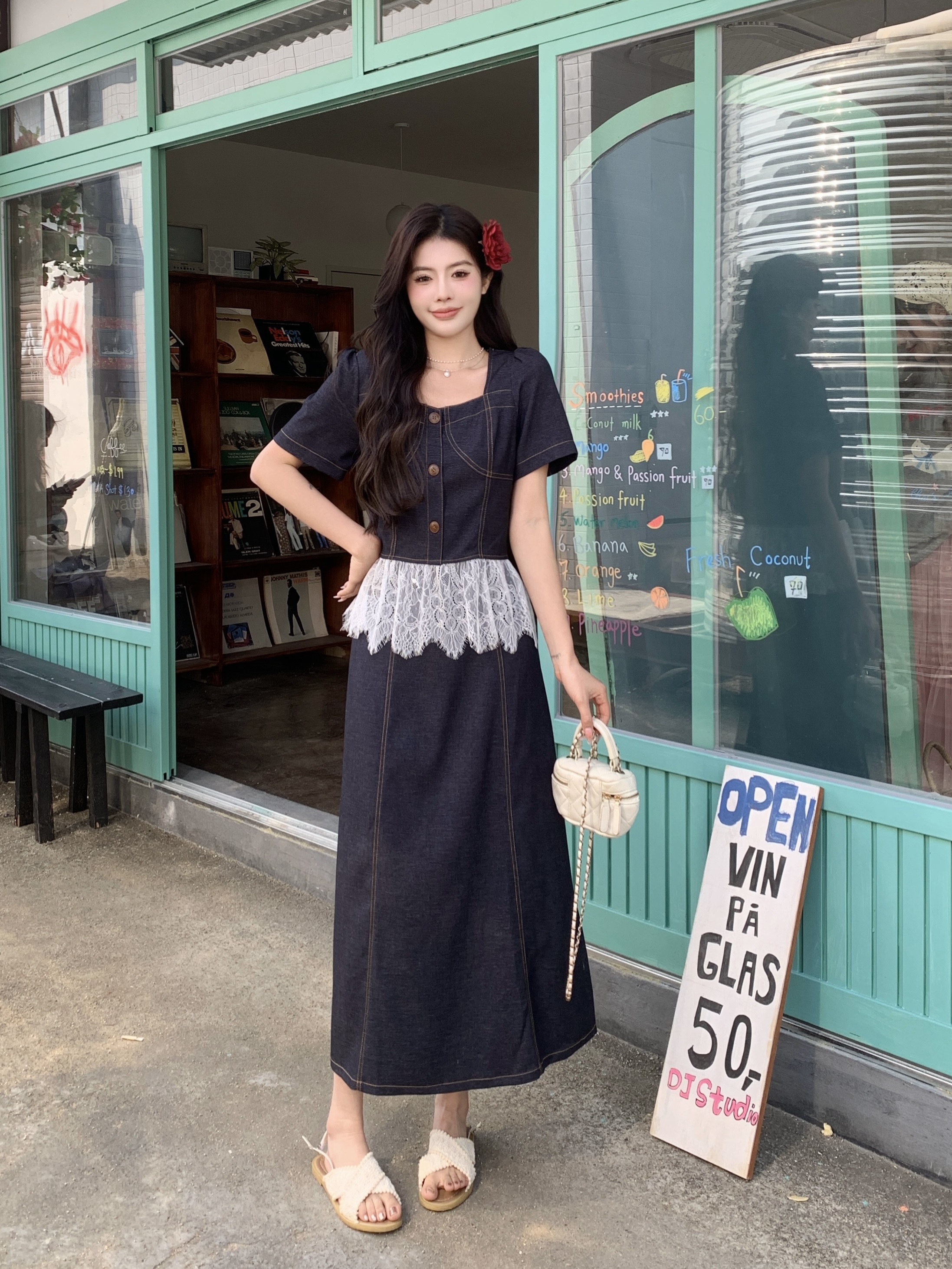大码法式复古蕾丝显瘦气质上衣高腰半身裙时尚套装女 服裝批發女裝批發服飾貨源