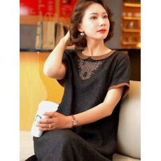 批发胖MM妈妈装中长款裙子夏 2026新款夏季<b class='q'>加大</b>码宽松气质复古连衣裙