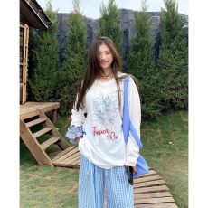 批发原版面料韩系甜辣妹防晒罩衫正肩<b class='q'>长袖</b><b class='q'>t</b><b class='q'>恤</b>女装夏季显瘦上衣