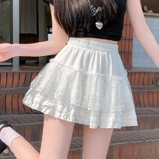 批发~蕾丝半身裙女高腰a字蛋糕裙<b class='q'>防走光</b>蓬蓬短裙