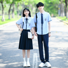 批发实拍大量 情侣装短袖初高中生运动会学院风学生<b class='q'>班</b><b class='q'>服</b><b class='q'>定制</b>套装