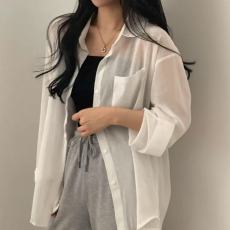 批发韩国chic宽松百搭<b class='q'>雪纺</b><b class='q'>衫</b>防晒衣上衣外搭蝙蝠袖开衫