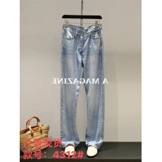 批发日韩外贸<b class='q'>尾</b>货<b class='q'>品牌</b>剪标复刻染色工艺复古做旧冰爽轻薄天丝牛仔裤女