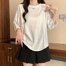 批发2026夏季新款大码女装T恤时尚胖妹妹宽松遮肚子减龄百搭短袖上衣