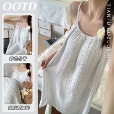 批发优质面料可外穿ins碎花睡衣吊带睡裙女款2025新款夏款高级感